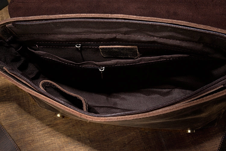 Cool Leather Coffee Mens Side Bag Messenger Bags Vintage Courier Bag for Men