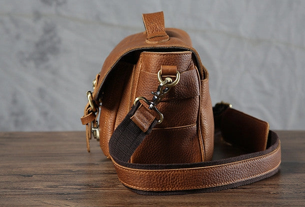 Cool leather men Camera bag messenger bags vintage shoulder bag for men