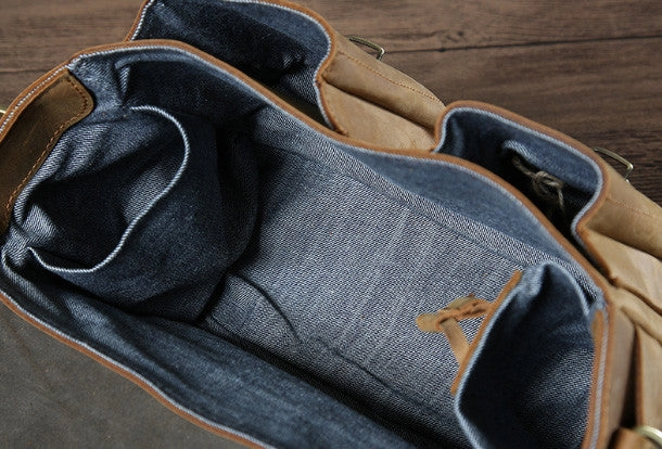 Cool leather men Camera bag messenger bags vintage shoulder bag for men