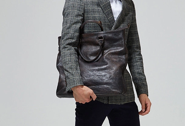 Cool leather men messenger bag fashion  shoulder laptop bag work bag