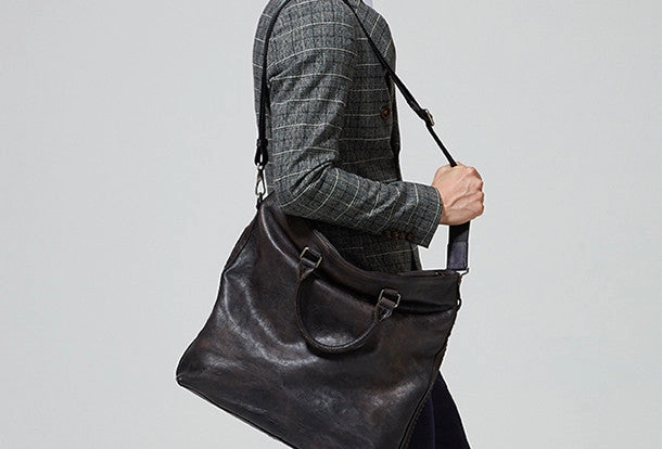 Cool leather men messenger bag fashion  shoulder laptop bag work bag