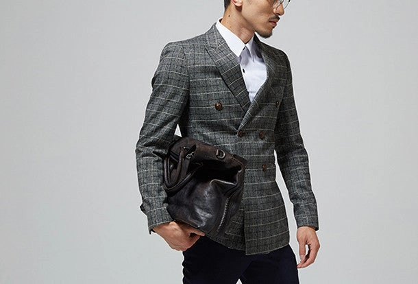 Cool leather men messenger bag fashion  shoulder laptop bag work bag