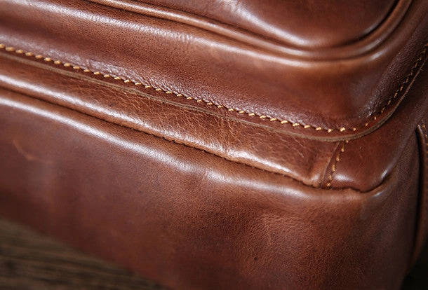 Cool leather men messenger large vintage shoulder laptop bag vintage bag