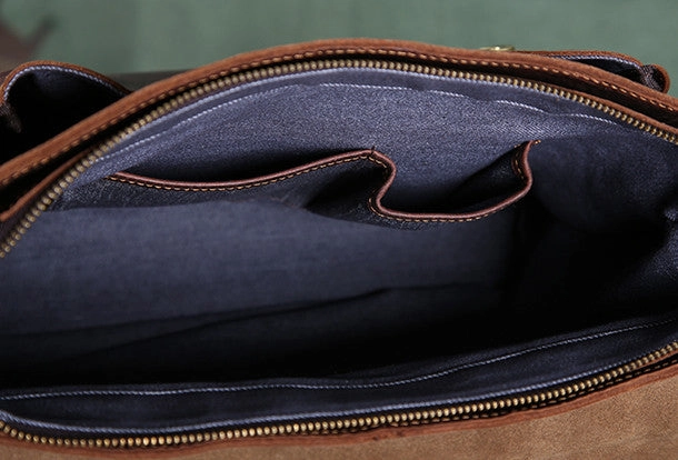 Cool leather men messenger large vintage shoulder laptop bag vintage bag