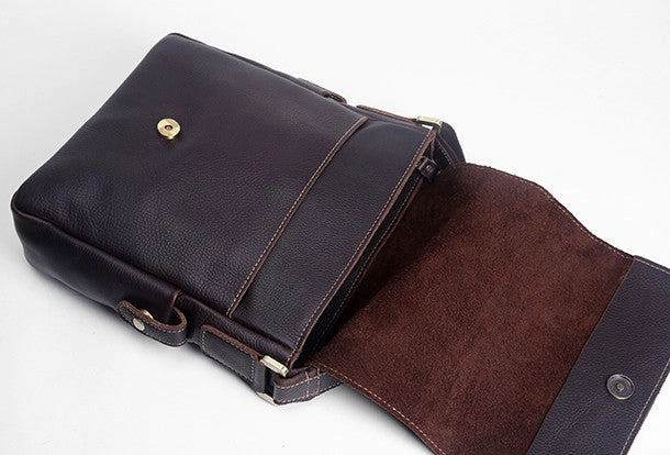 Cool leather men Small messenger bags shoulder bag