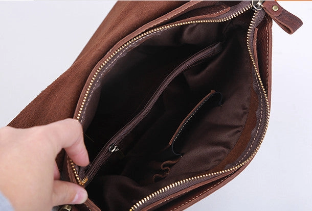 Cool leather men Small messenger bags shoulder bag