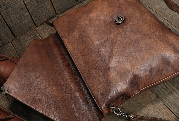 Cool leather mens Briefcase laptop Briefcase work Briefcase Shoulder bag for Men
