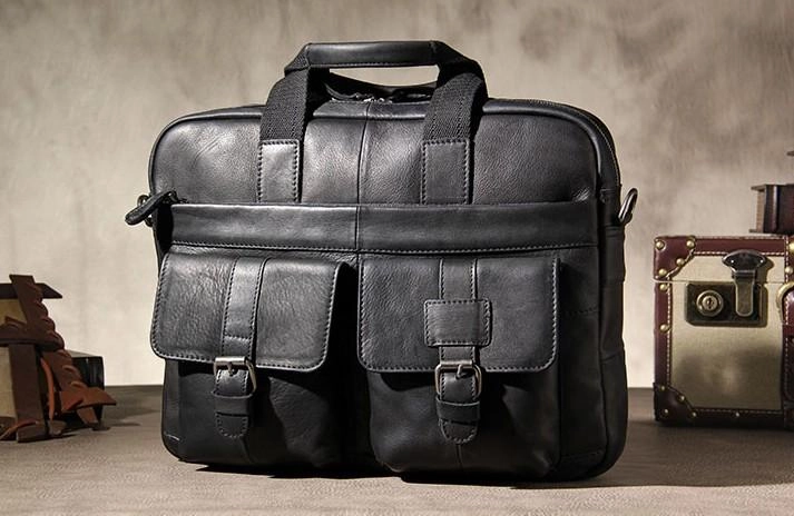Cool Leather Mens Briefcase Shoulder Bag Handbag Work Bags Business Bag for Men