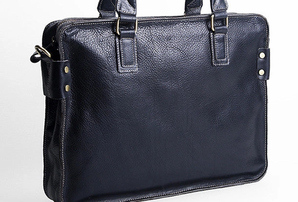 Cool Leather mens Briefcase Vintage Business Briefcase laptop Briefcase for Men