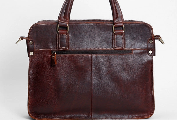 Cool Leather mens Briefcase Vintage Business Briefcase laptop Briefcase for Men