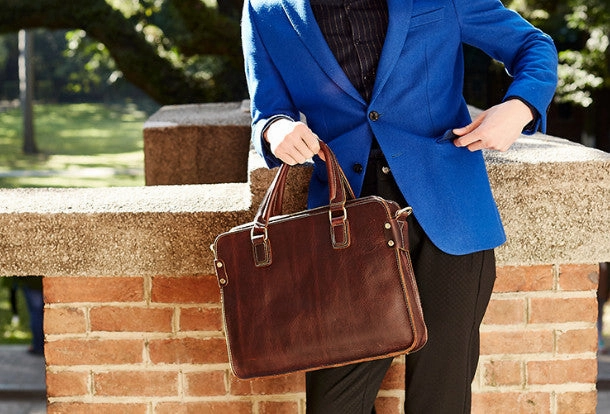 Cool Leather mens Briefcase Vintage Business Briefcase laptop Briefcase for Men