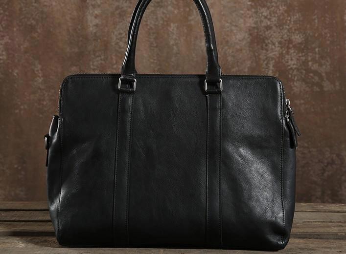 Cool Leather Mens  Briefcase Work Bag Vintage Business Bag Laptop Bags for men