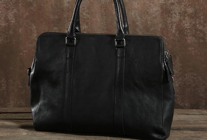 Cool Leather Mens  Briefcase Work Bag Vintage Business Bag Laptop Bags for men