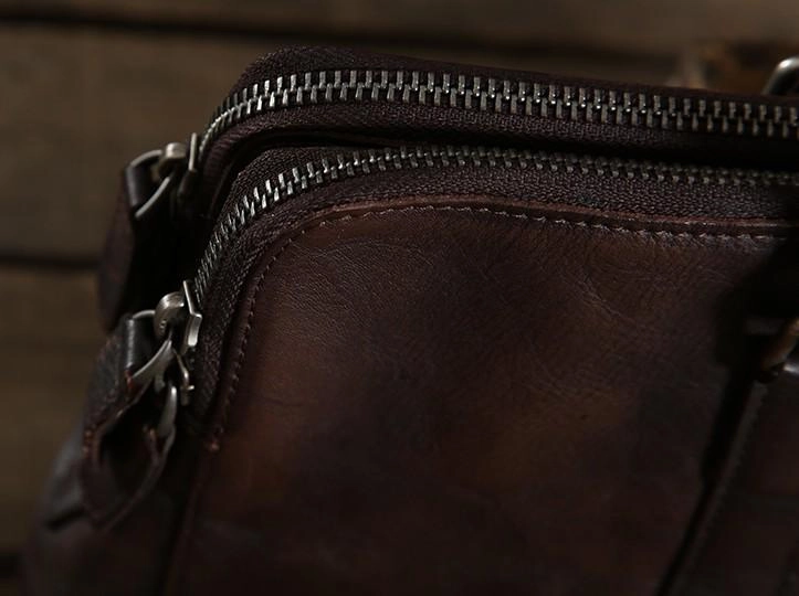Cool Leather Mens  Briefcase Work Bag Vintage Business Bag Laptop Bags for men
