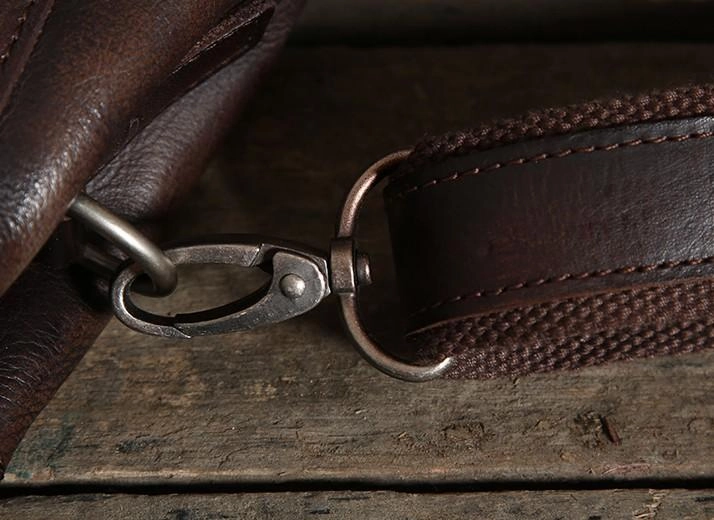 Cool Leather Mens  Briefcase Work Bag Vintage Business Bag Laptop Bags for men