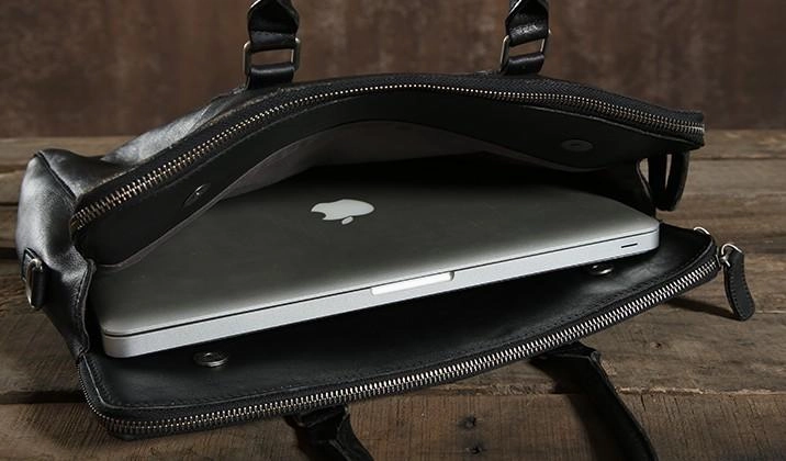 Cool Leather Mens  Briefcase Work Bag Vintage Business Bag Laptop Bags for men