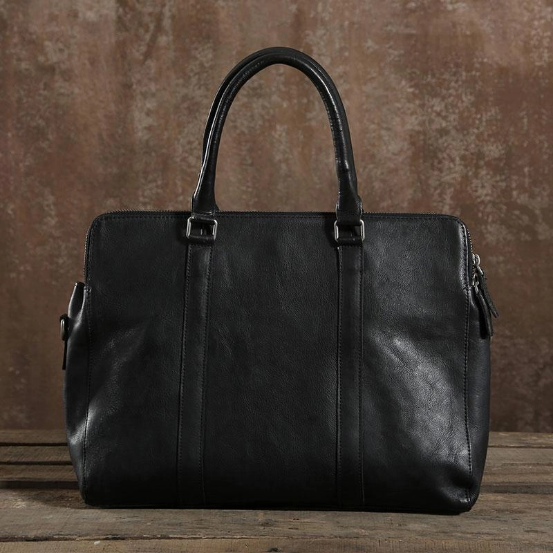 Cool Leather Mens  Briefcase Work Bag Vintage Business Bag Laptop Bags for men