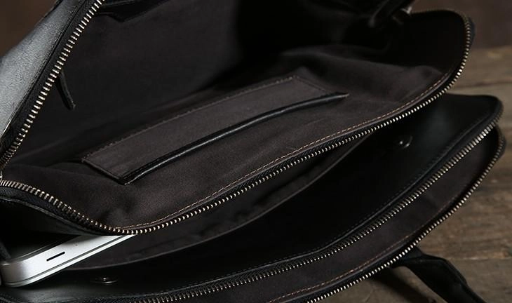Cool Leather Mens  Briefcase Work Bag Vintage Business Bag Laptop Bags for men