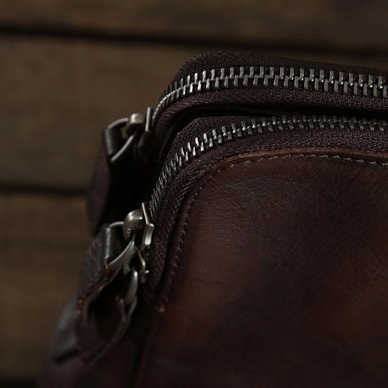 Cool Leather Mens  Briefcase Work Bag Vintage Business Bag Laptop Bags for men