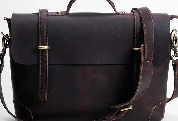 Cool leather mens Briefcase work Briefcase laptop Briefcase Shoulder bag for Men