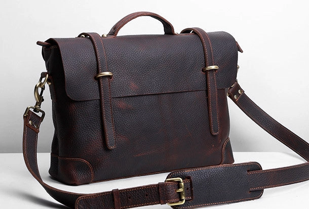 Cool leather mens Briefcase work Briefcase laptop Briefcase Shoulder bag for Men
