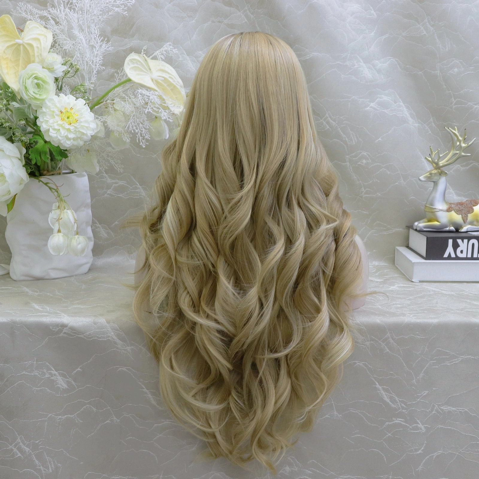 Credence big Volume Wavy long Blonde 13*4 lace Front wig  F100-2410 (ELSA)