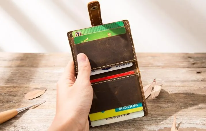 Credit Card Wallet for Men Leather Card Wallet Mens Small Card Wallet Card wallets for Men