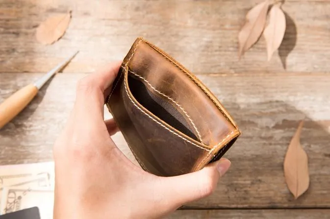 Credit Card Wallet for Men Leather Card Wallet Mens Small Card Wallet Card wallets for Men