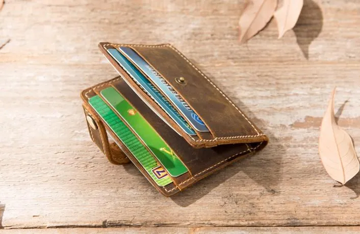 Credit Card Wallet for Men Leather Card Wallet Mens Small Card Wallet Card wallets for Men