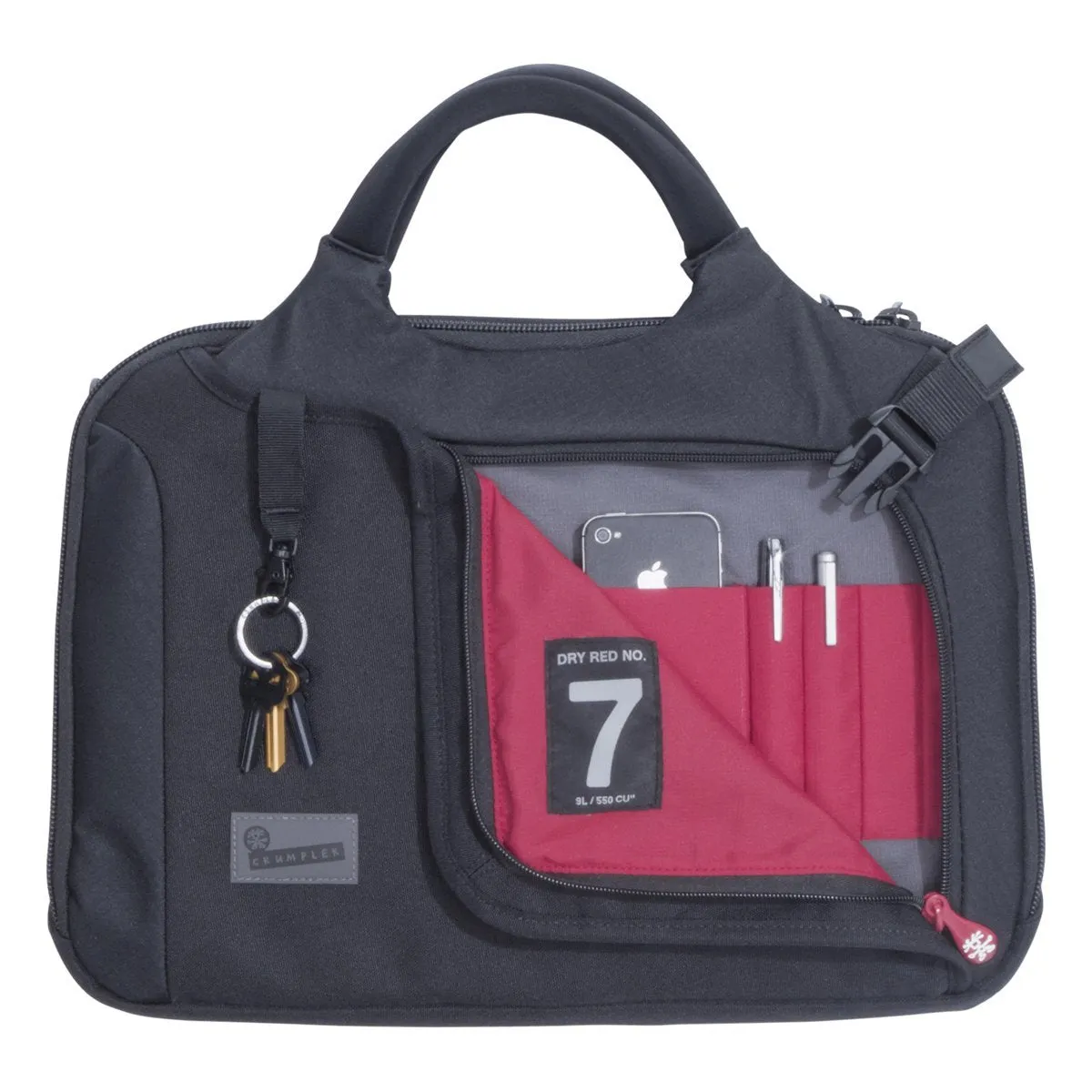 Crumpler Men's The Dry Red 7 Briefcase 9 L Black