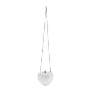 Crystal Heart Hotfix Small Clutch
