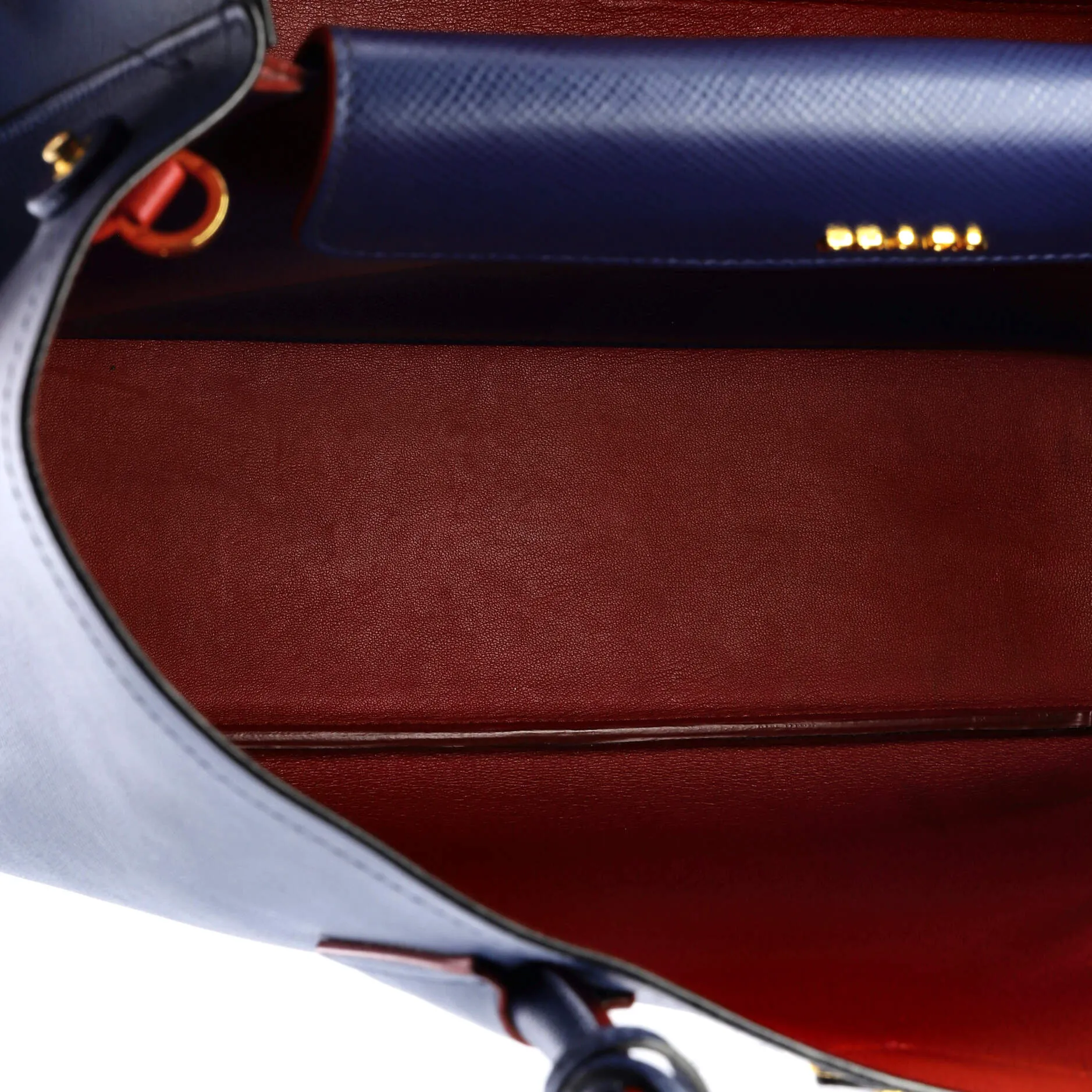 Cuir Double Tote Saffiano Leather Large