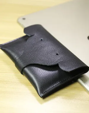 Cute Elephant Women Black Leather Coin Wallet Change Wallet Slim Elephant Coin Wallet For Women
