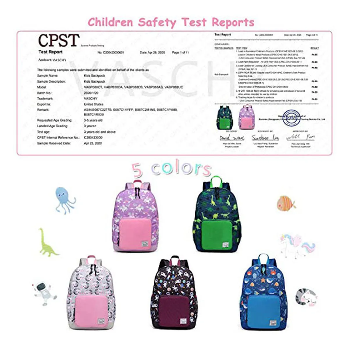 Cute Lightweight Water Resistant Preschool Backpack