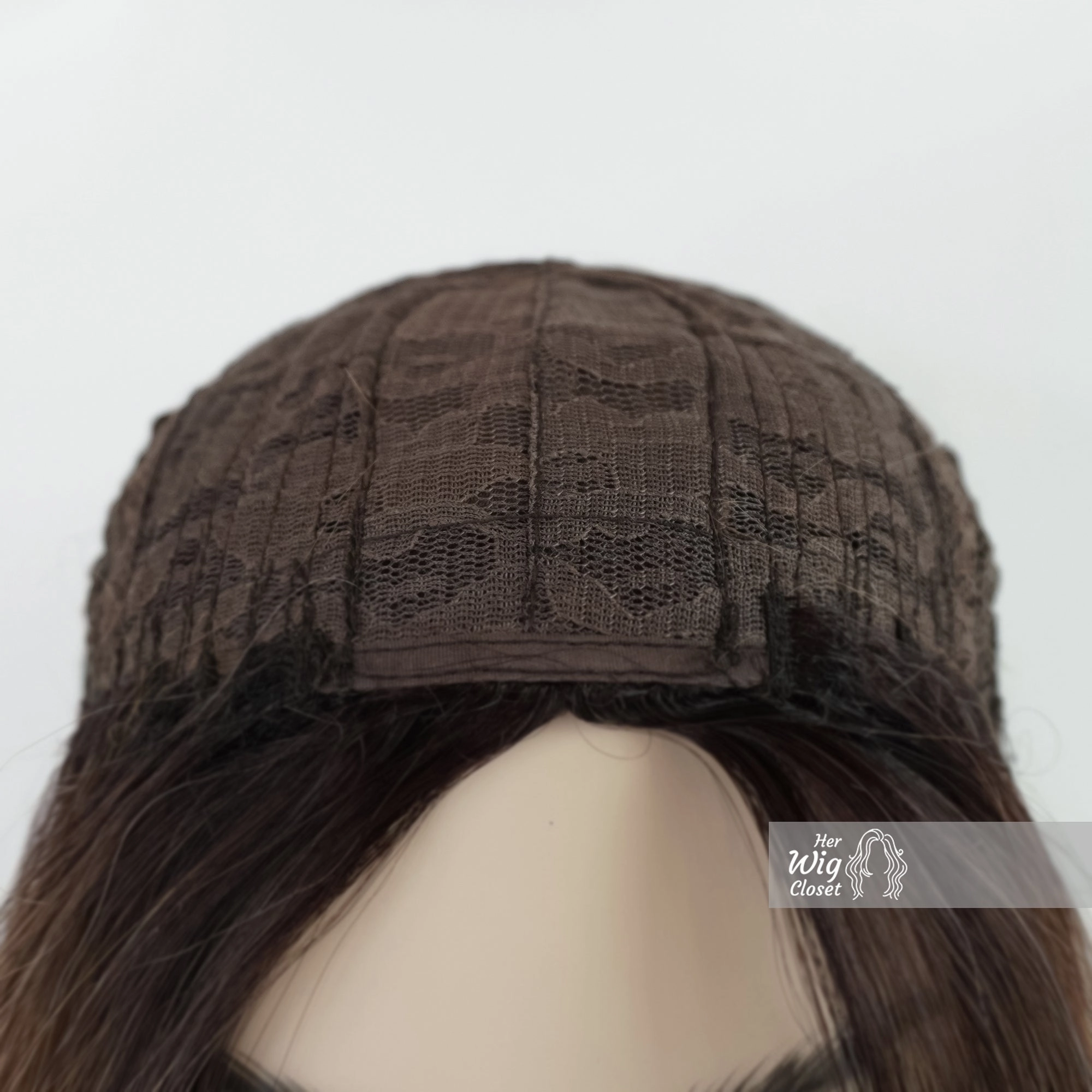 Dark Roots Ashy Brown Ombre Wavy Wig | Esther
