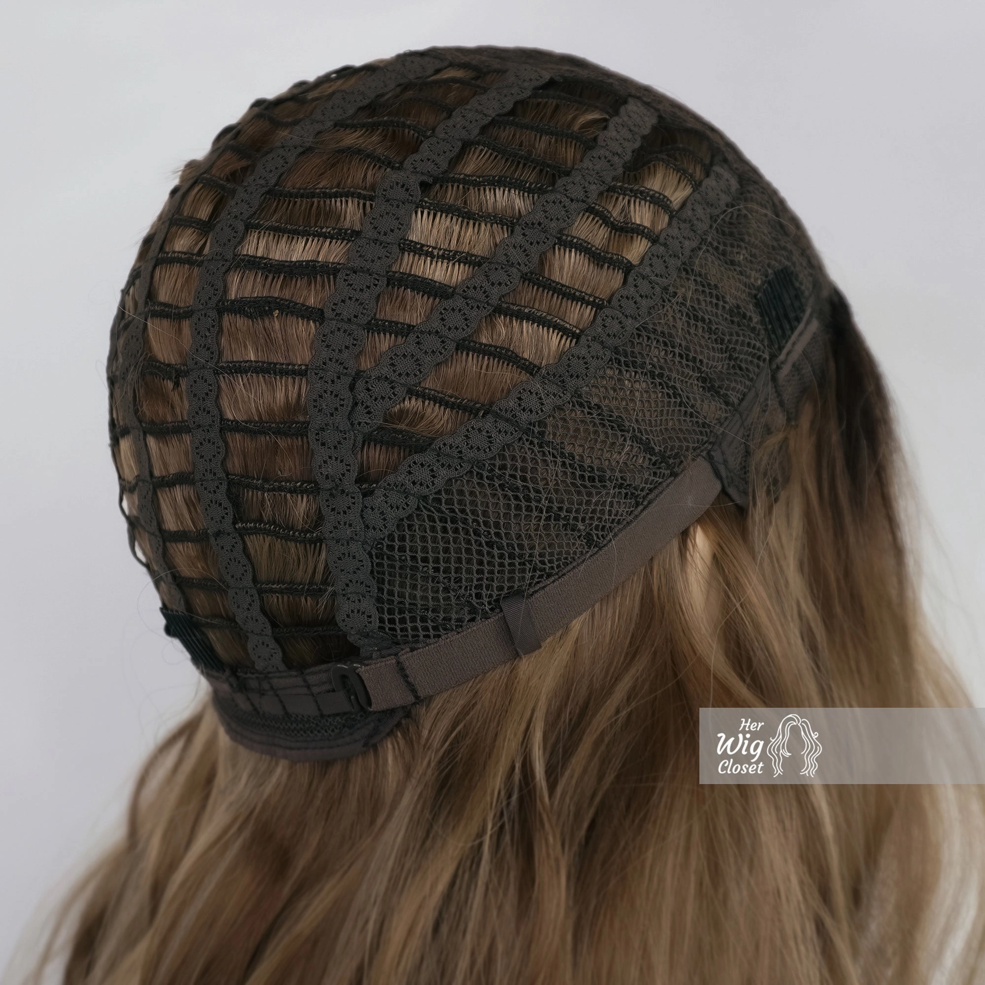Dark Roots Ashy Brown Ombre Wavy Wig | Esther