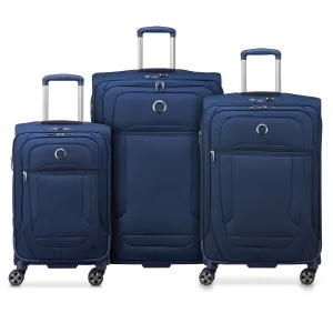 Delsey Paris Helium DLX Softside 3 Pc Expandable Luggage with Spinner Wheels