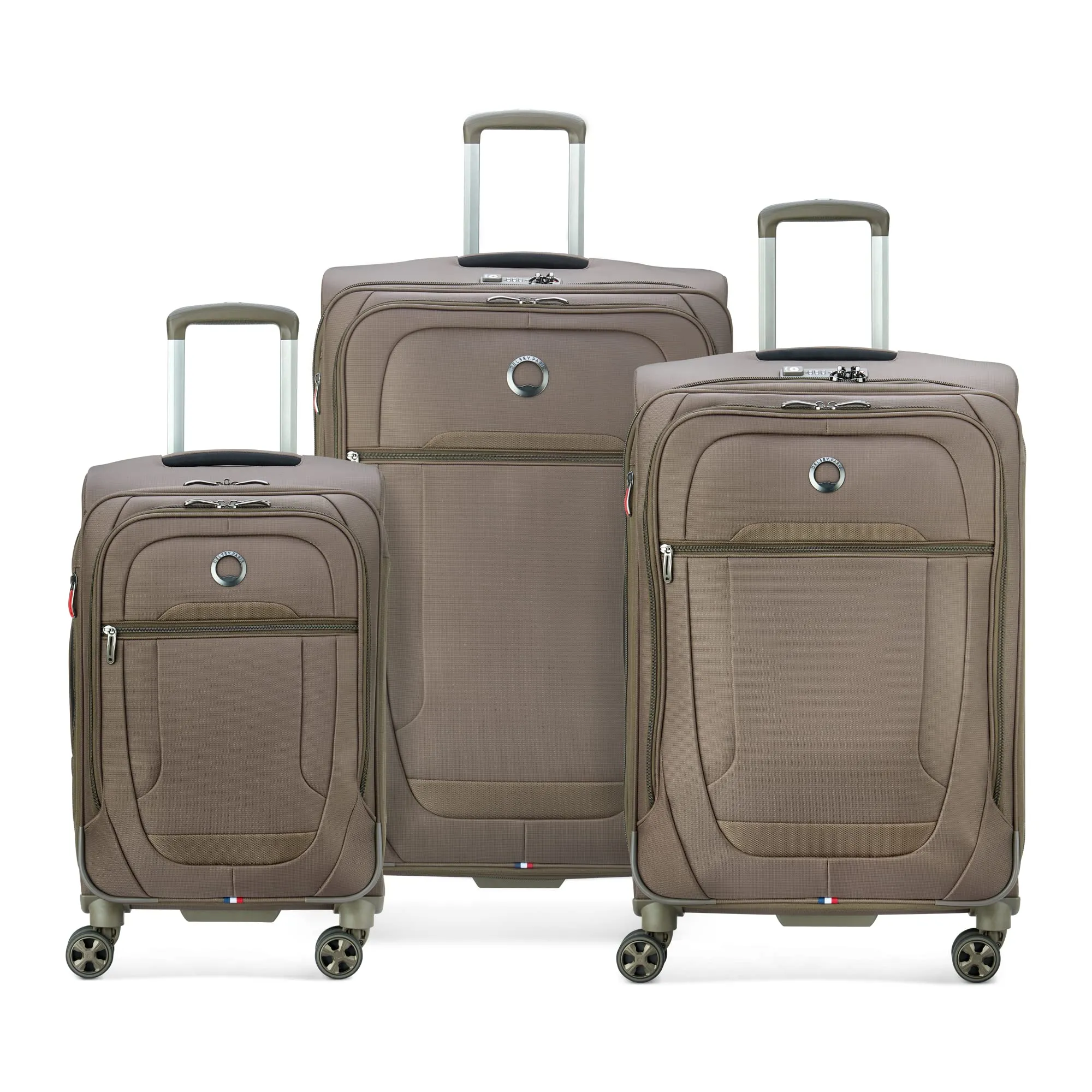 Delsey Paris Helium DLX Softside 3 Pc Expandable Luggage with Spinner Wheels