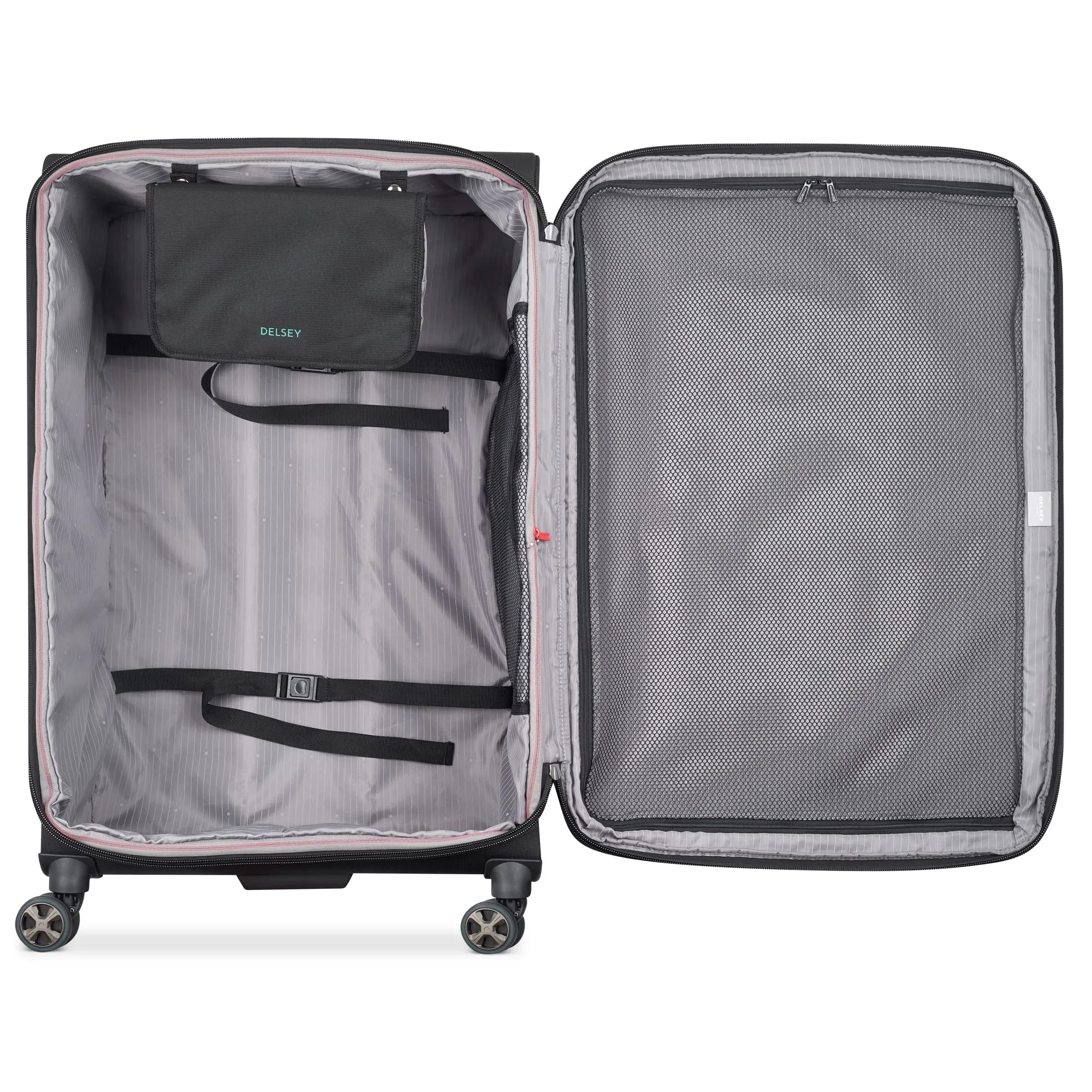 Delsey Paris Helium DLX Softside 3 Pc Expandable Luggage with Spinner Wheels