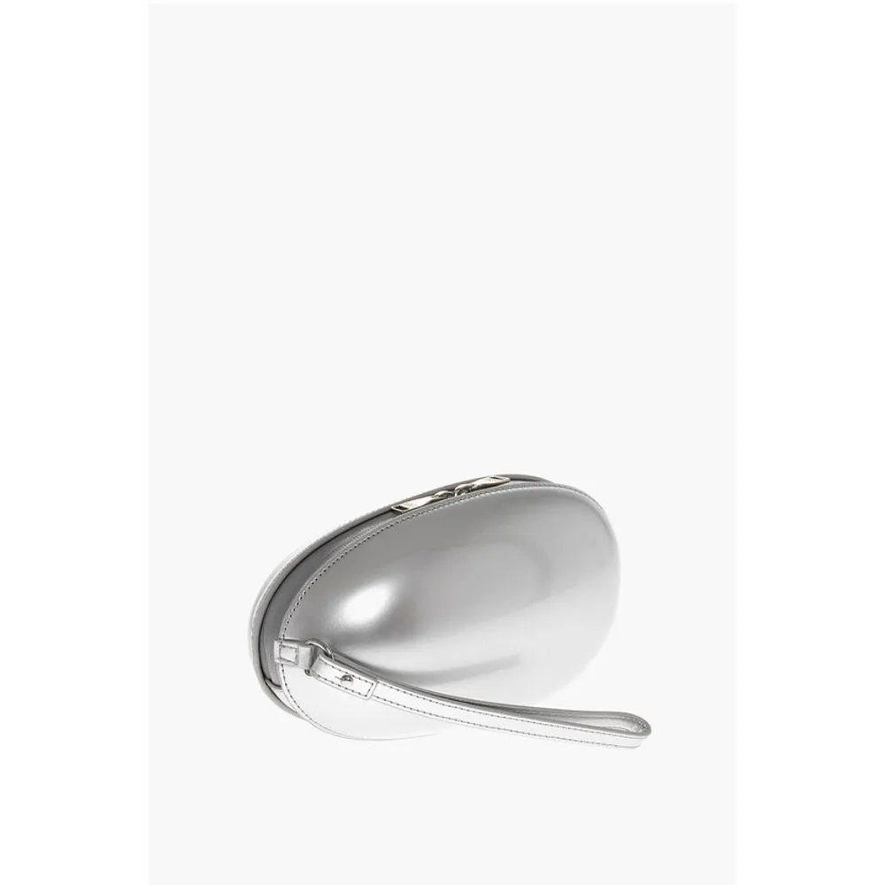 Diesel Oval Shaped Rigid 1-DR FOLD Clutch Bag with Embossed Oval D