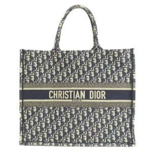 Dior Book Tote Canvas Tote Bag (Pre-Owned)