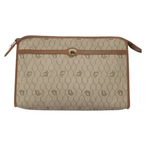 Dior Honeycomb Canvas Clutch Bag (Pre-Owned)