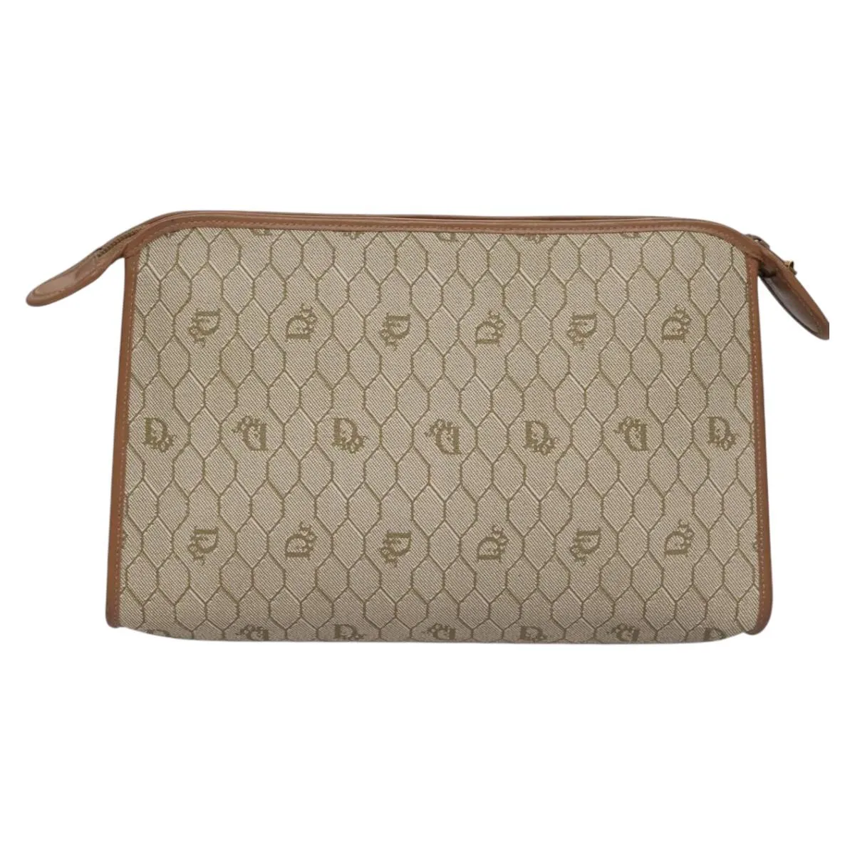 Dior Honeycomb Canvas Clutch Bag (Pre-Owned)