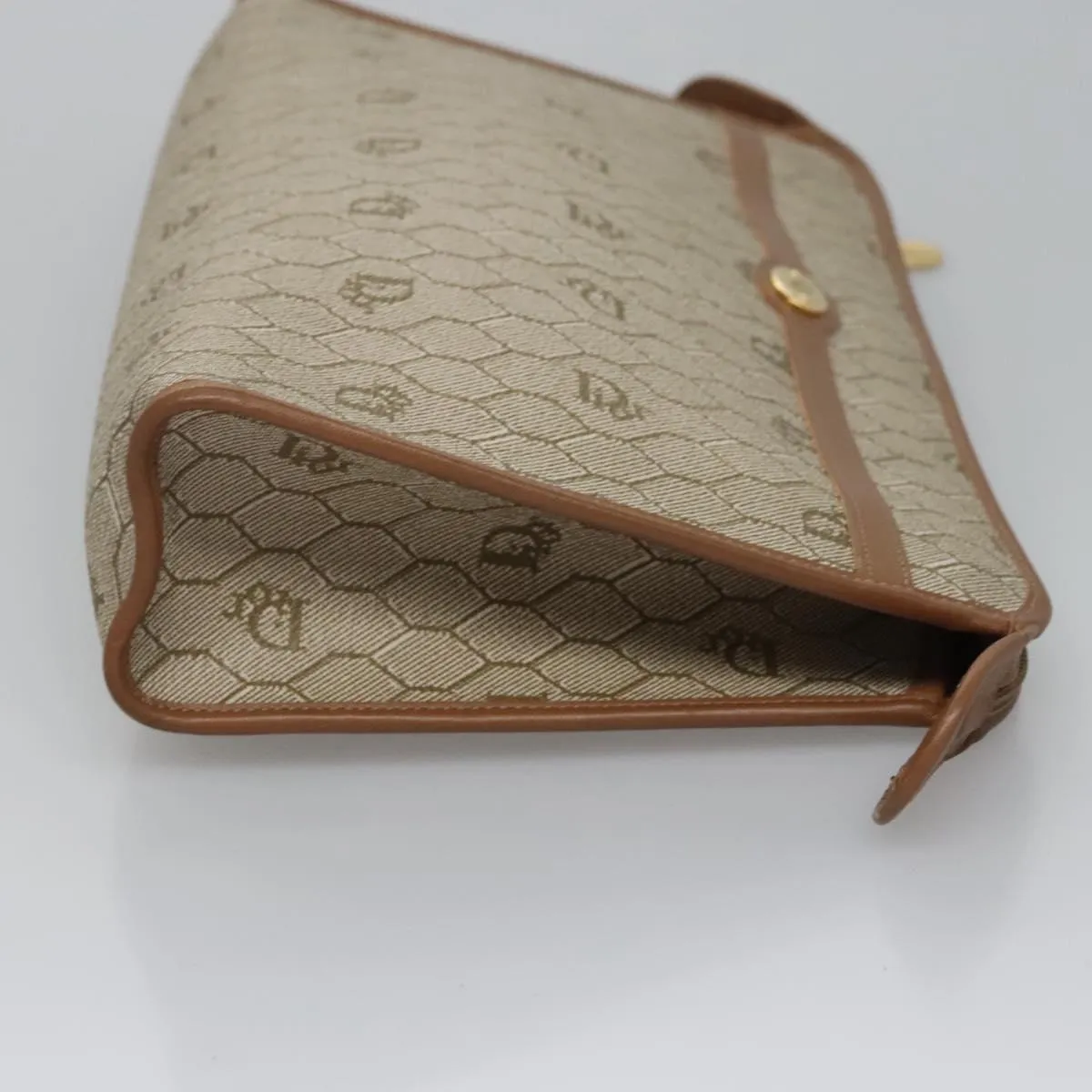 Dior Honeycomb Canvas Clutch Bag (Pre-Owned)