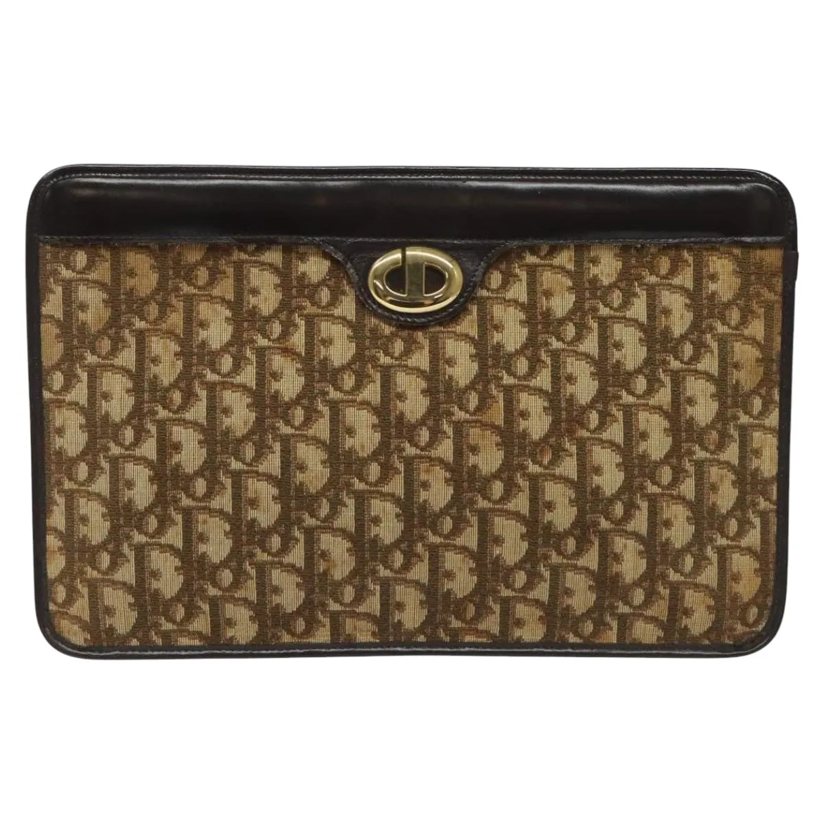 Dior Trotter Canvas Clutch Bag (Pre-Owned)