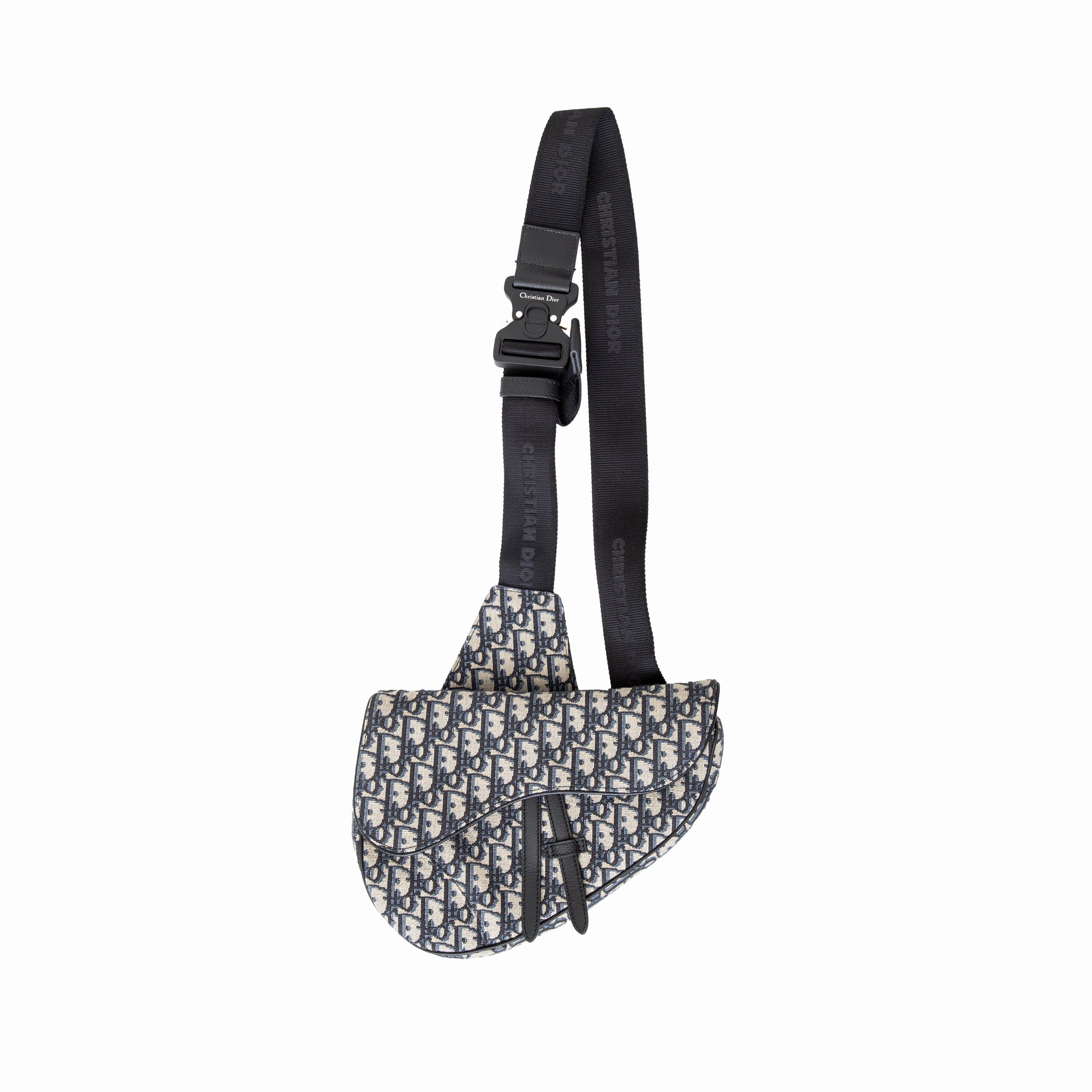 Dior Oblique Jacquard Saddle Bag - '20s