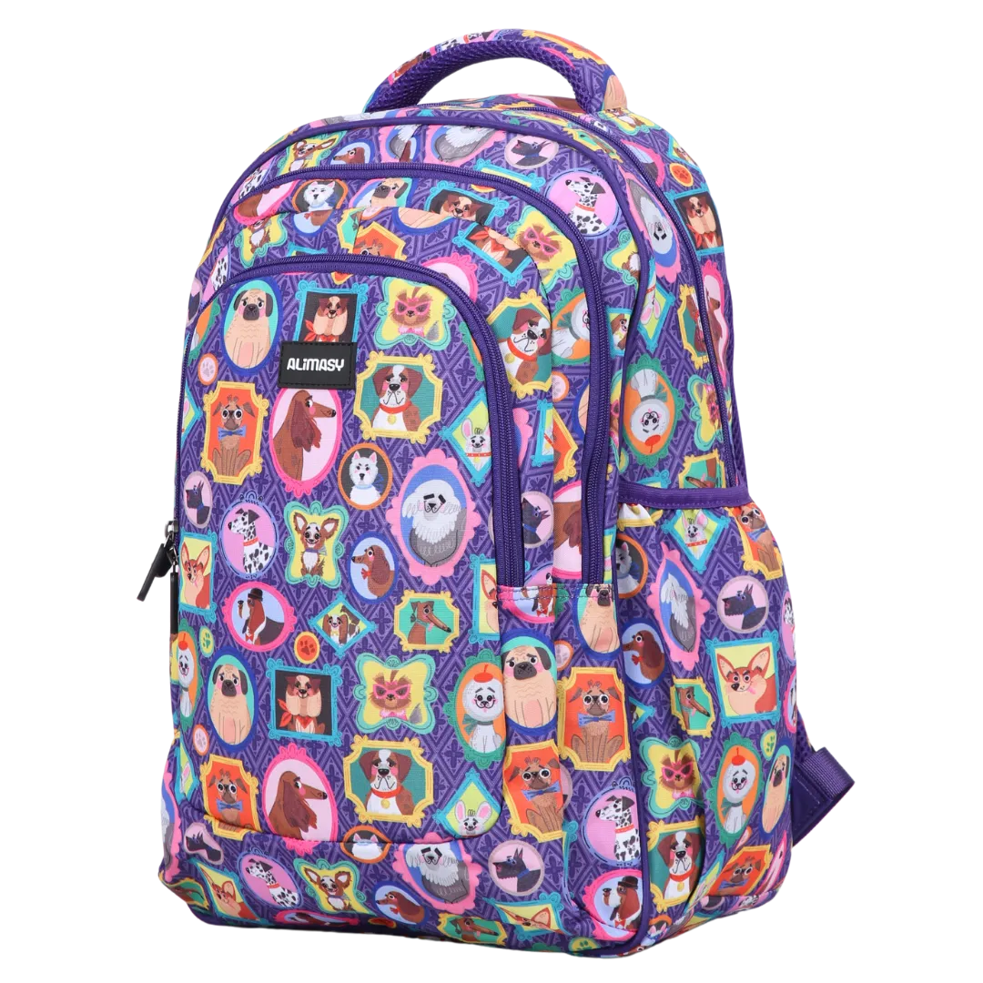 Dog Portraits Large School Backpack