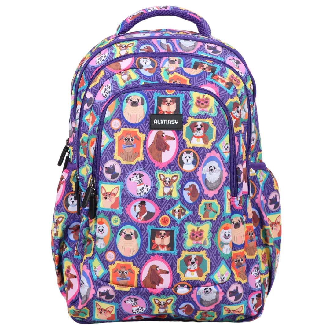 Dog Portraits Large School Backpack