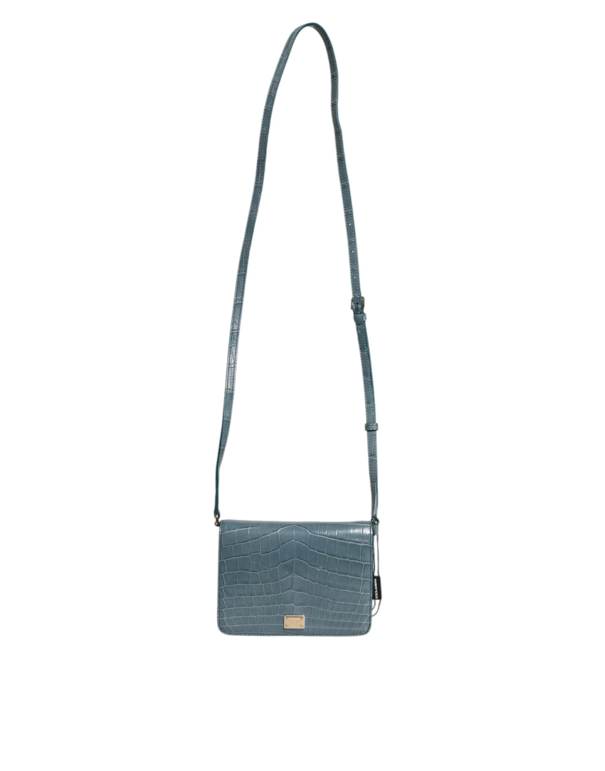 Dolce & Gabbana Exotic Leather DG Plaque Crossbody Mini Women's Bag