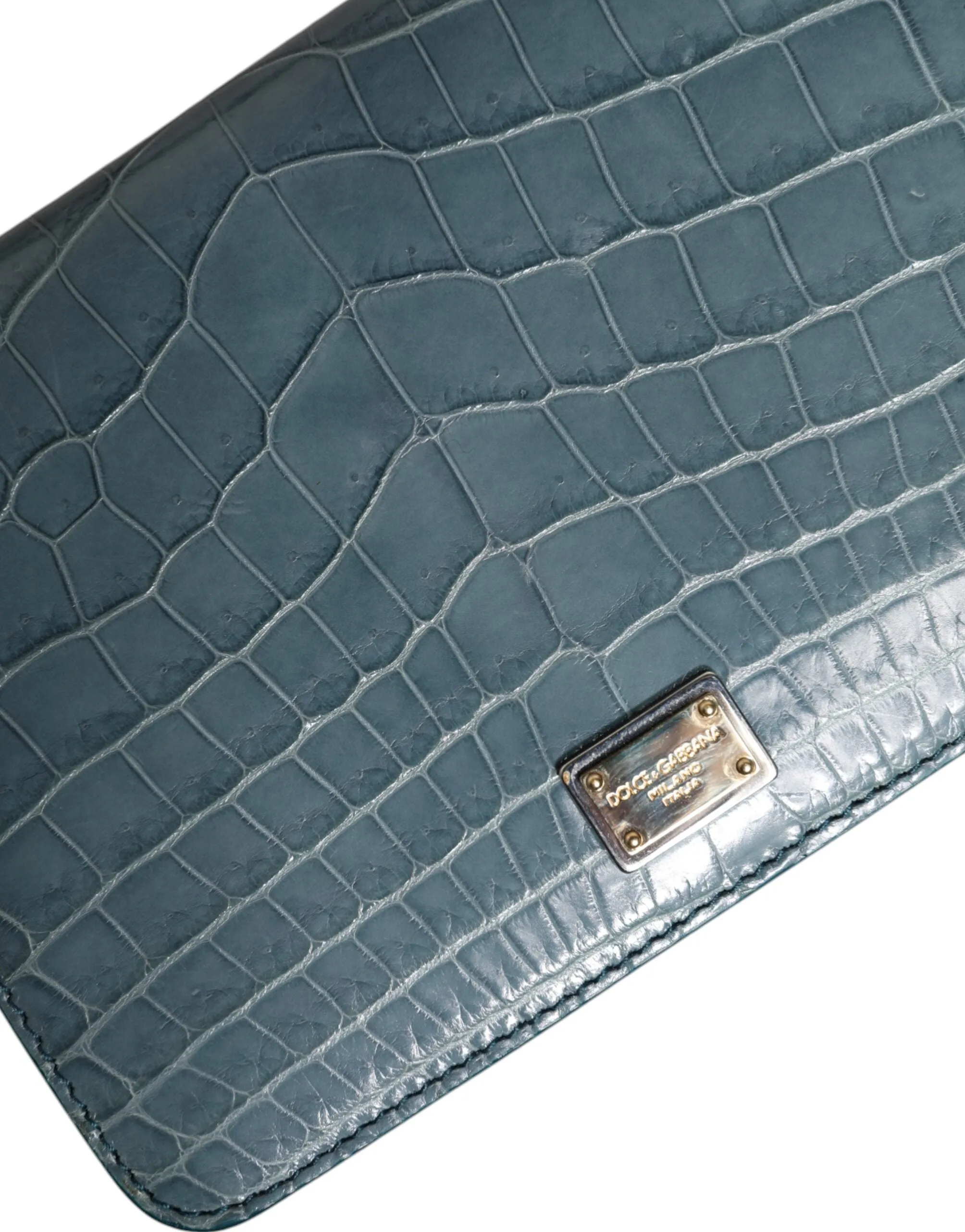 Dolce & Gabbana Exotic Leather DG Plaque Crossbody Mini Women's Bag